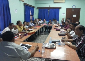 The third session of the Day Pastoral Fellowship Meeting under presiding of Rev. Uong Vibol